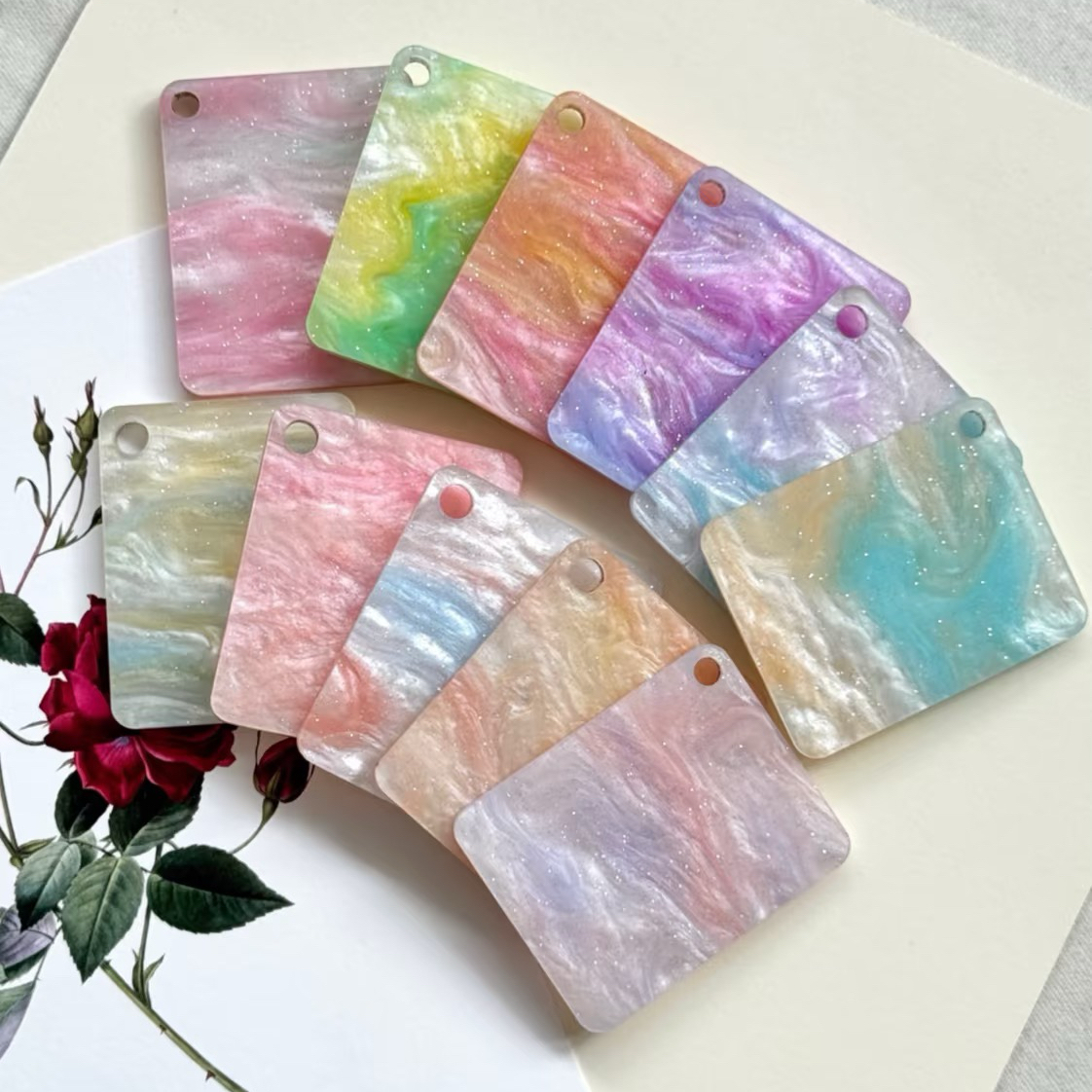 Marble Swirl Glitter Acrylic Sheet